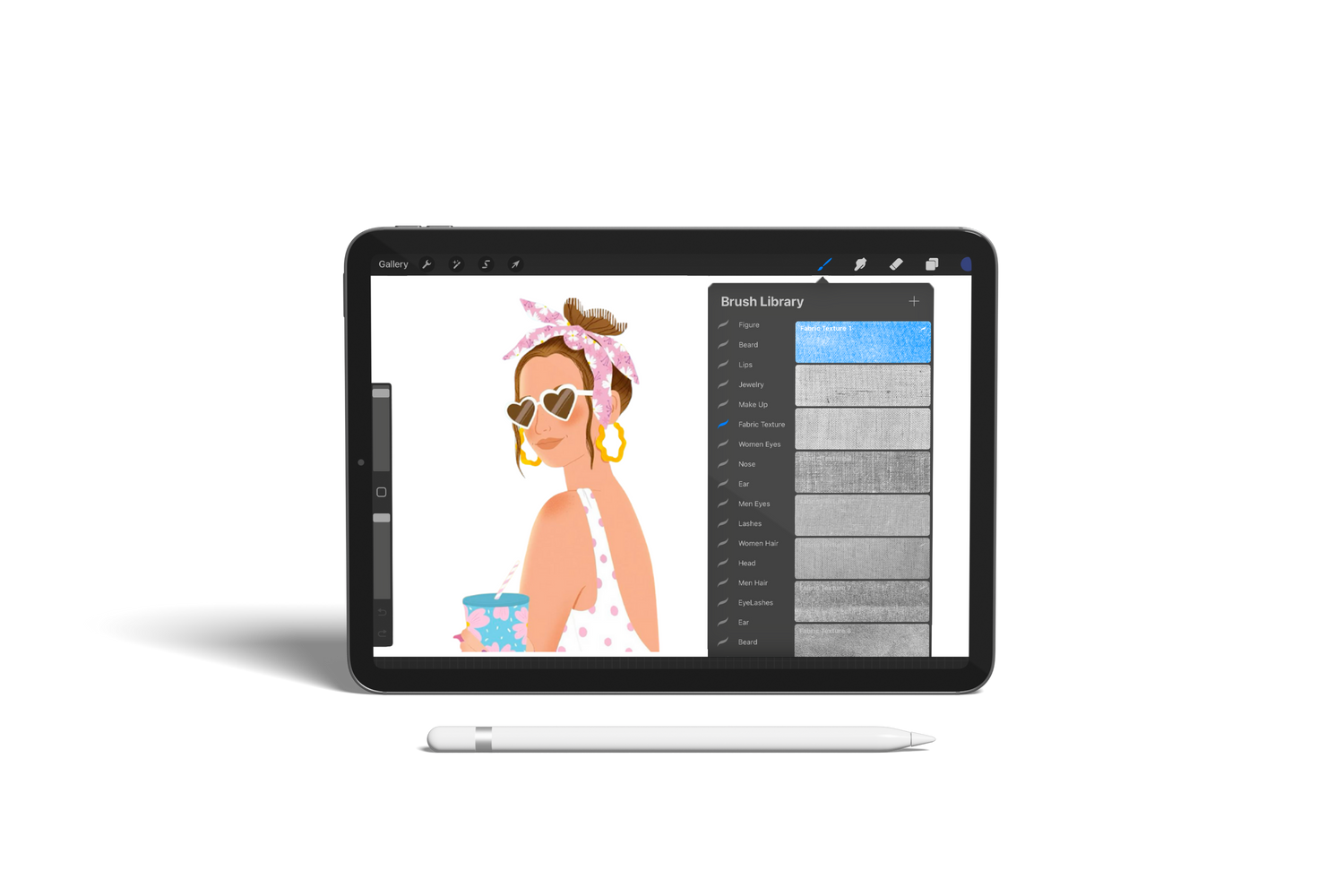 Fashion illustration on iPad