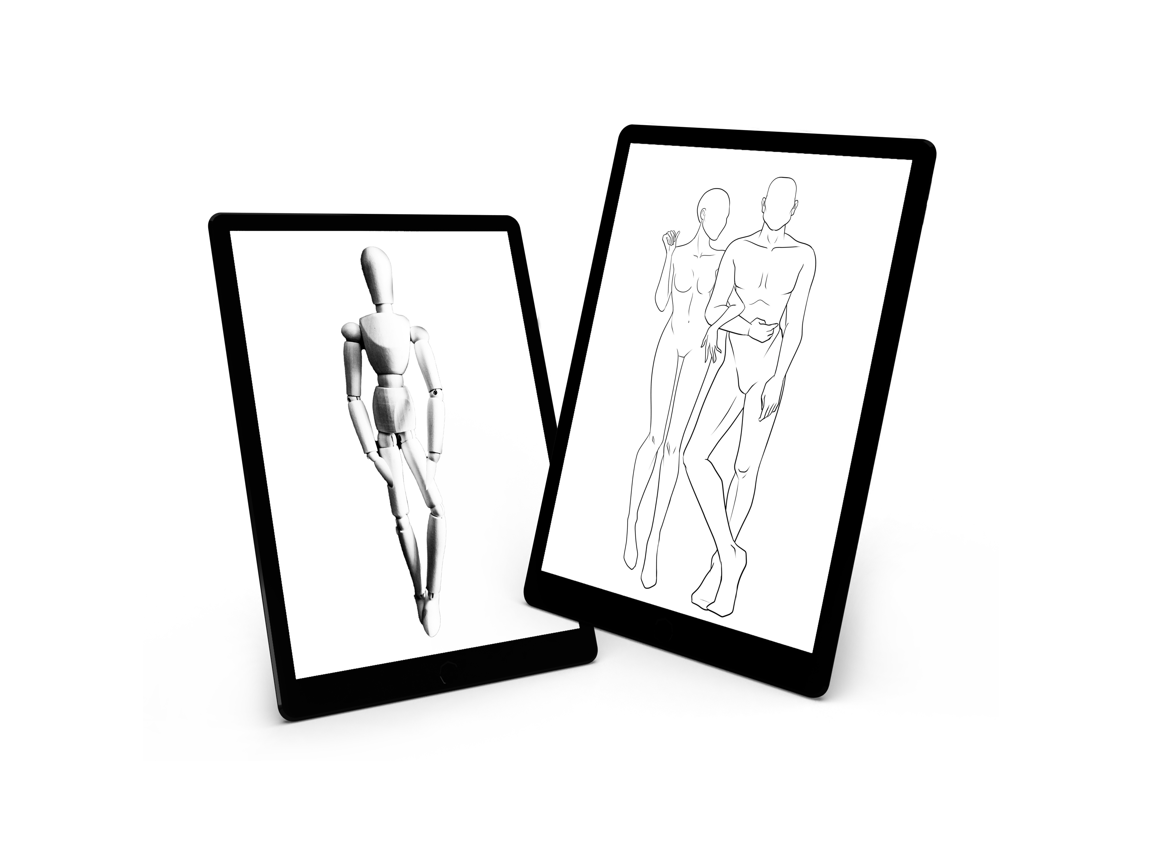 Tablet with texture brushes and templates